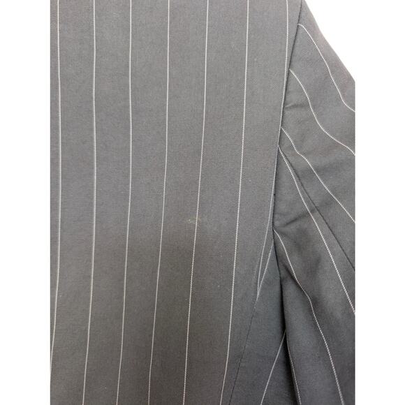 John Galliano SS2006 Pinstripe Newspaper Print Classic Scarf Cotton Blazer EU48 - Picture 8 of 16